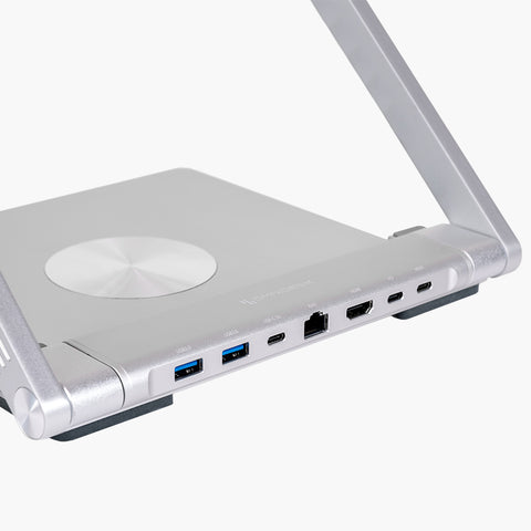 Revolve Laptop Stand with Detachable 7-in-1 Docking Station