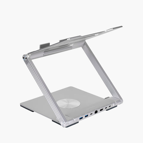 Revolve Laptop Stand with Detachable 7-in-1 Docking Station