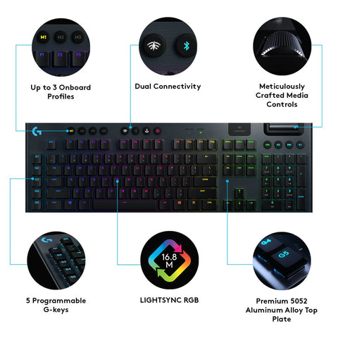 Logitech G915 Lightspeed Wireless RGB Mechanical Gaming Keyboard