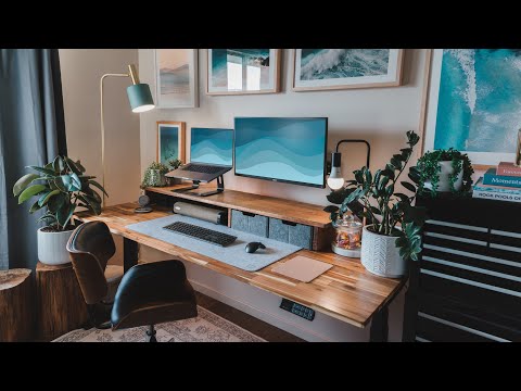 Desk Setup Office Space Ergonomics Standing Desk Setting Up