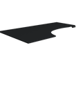 Pro L Shaped-white-L Shape-Left Orientated-Black