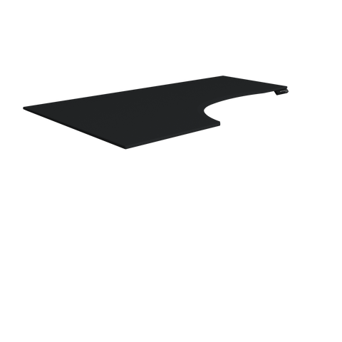 Pro L Shaped-white-L Shape-Left Orientated-Black